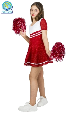 CHEELEADER BAMBINA IN MAGLINA LAMINATA ROSSO